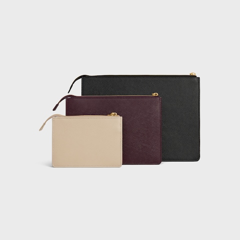 THREE POUCHES SET IN TRIO GRAINED CALFSKIN - Image 3